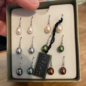 Honora Pearl Earring Set - six pair of dangle earrings